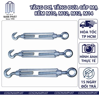 Tăng đơ, tăng đưa cáp mạ kẽm m10, m12, m14