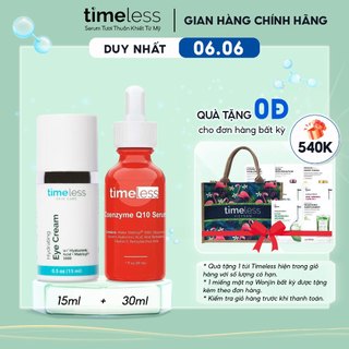 Combo Timeless Hydrating Eye Cream 15ml & Timeless Coenzyme Q10 30ml