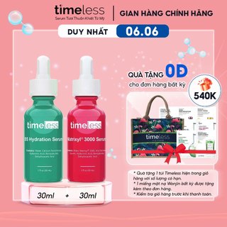 Combo Serum Timeless B5 & Matrixyl 3000 Giúp Làm Dịu, Phục Hồi Và Giúp Làm Chậm Lão Hoá Da 30ml