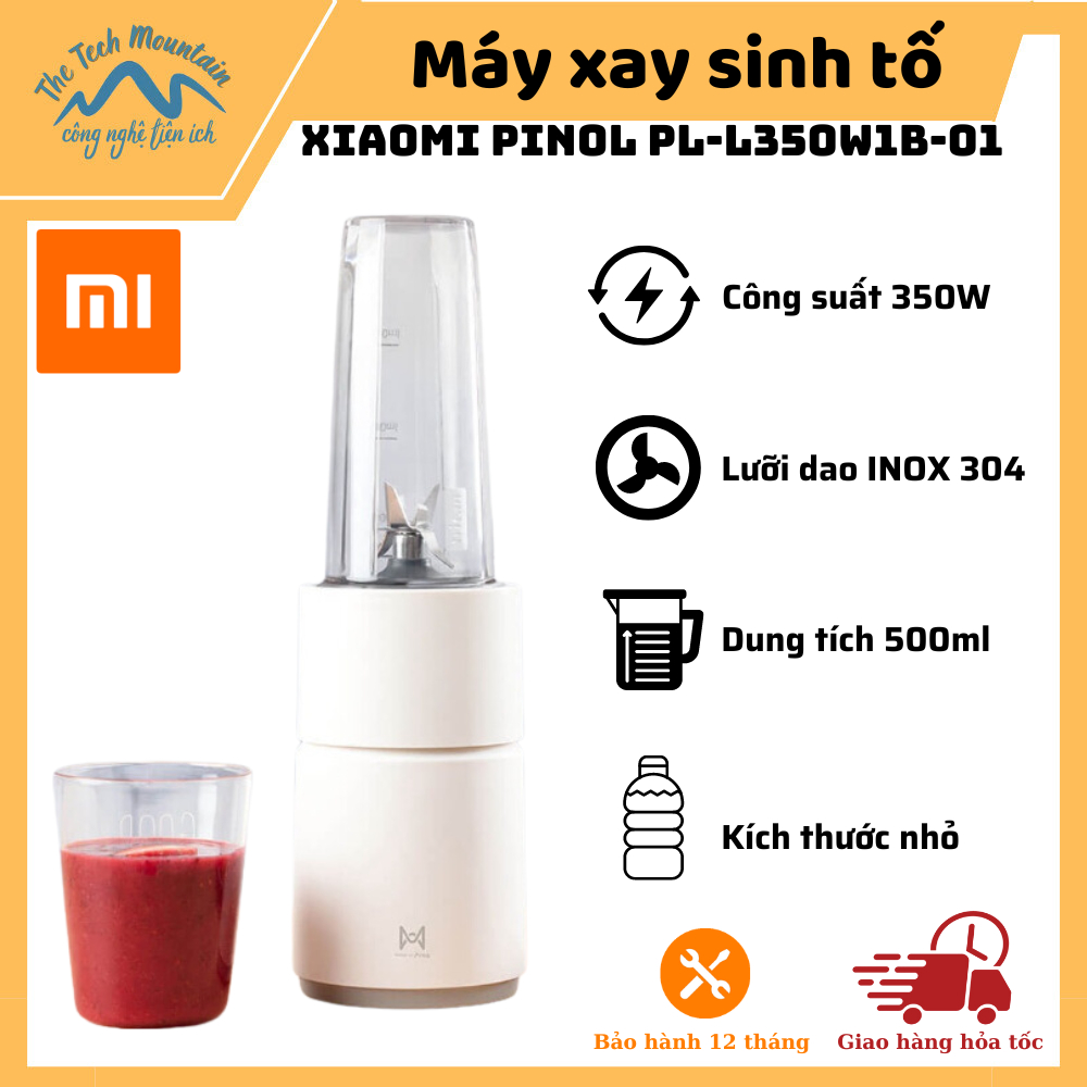 Máy xay sinh tố Xiaomi Pinlo 500ml - PL-L350W1B-01 - Lưỡi Inox dao sắc bén - Công suất 350W