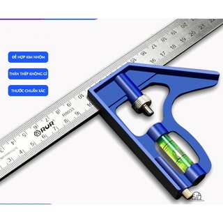 Thước Vuông Ke Góc Kết Hợp Đo đa chức năng chất liệu thép không gỉ dài 30 cm