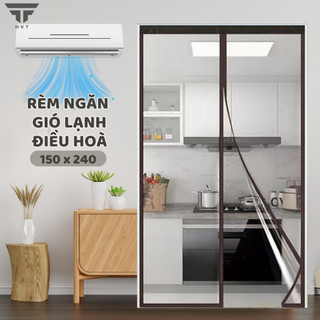 Rèm Nhựa Ngăn Lạnh Điều Hoà Trong Suốt EVA - Rèm Nhựa Trong Suốt Cho Cửa Ra Vào, Cửa Chính 150x240