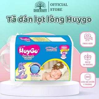 Combo 3 - Tã dán lọt lòng Huygo Newborn cho bé dưới 1 tháng tuổi mềm mại thoáng khí bịch 36 miếng
