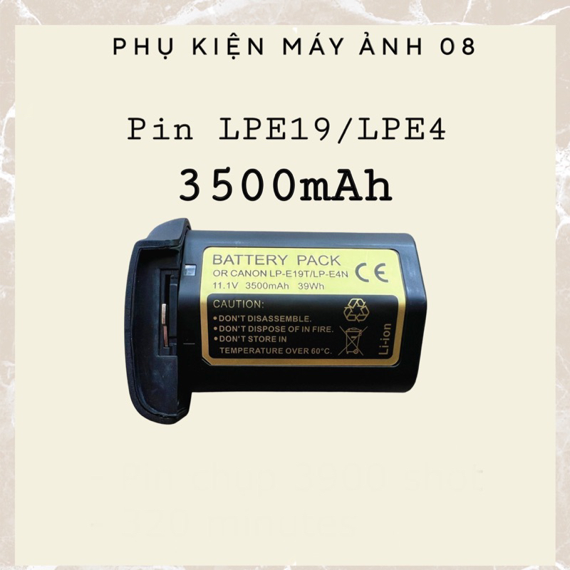 LP-E19 LP-E4 Canon | Pin và sạc máy ảnh  mã LP-E19 LPE19 LP-E4 LPE4 LP-E4N LPE4N cho CANON EOS 1Dx 1