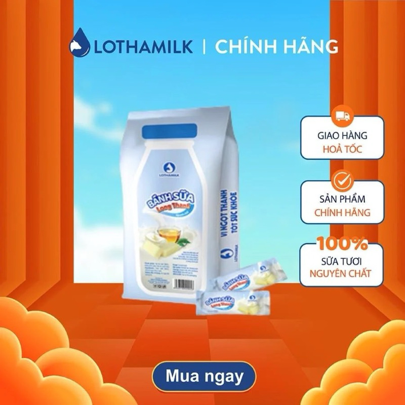 Bánh sữa lothamilk nguyên chất túi 140g