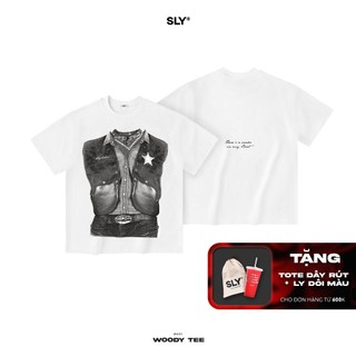 Áo thun cổ tròn SLY Woody Tee màu trắng