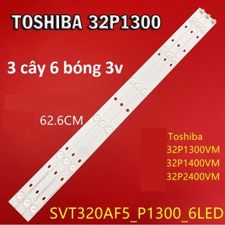 Toshiba 32L2450VN #P1300 - Bộ 3 thanh 6 led 3v cho tivi Toshiba 32P1300 SVT320AF5_P1300