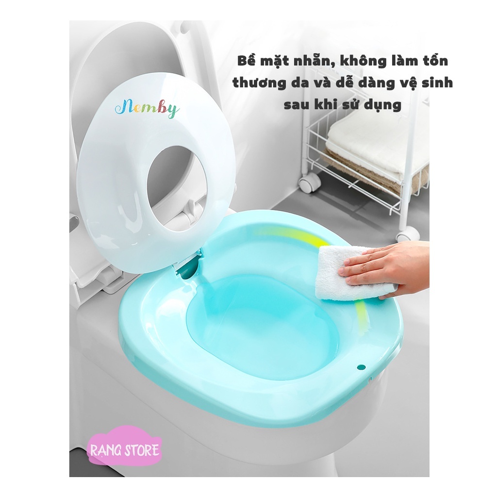 Chậu xông vùng kín phụ nữ xông và rửa vùng kín Nemby 3 chế độ giảm bệnh phụ khoa, đau trĩ sau sinh kèm vòi xịt