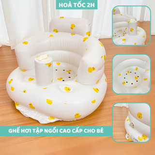 Ghế hơi tập ngồi cho bé cao cấp 9BABY mẫu vịt vàng