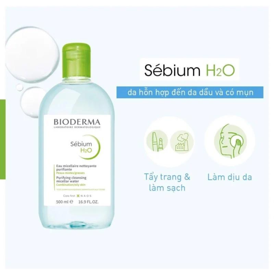 Nước Tẩy Trang Biodermal Chính Hãng Cho Da Dầu Mụn Và Da Nhạy Cảm 500ml | BigBuy360 - bigbuy360.vn