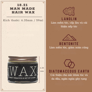 Sáp Vuốt Tóc 18.21 Man Made WAX - 56g