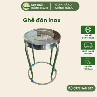 Ghế inox tròn cao 50cm, ghế inox quán ăn, ghế inox hawata uy tín tại hcm