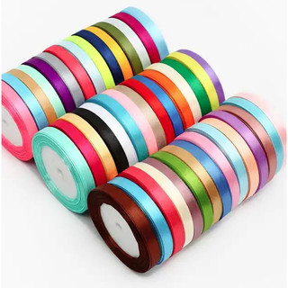 Ruy băng lụa bản 1cm ~25m, ruy băng trang trí gói quà handmade
