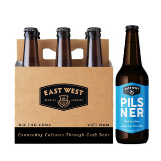 Bia thủ công east west pilsner hộp 6 chai 330ml