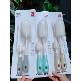 Cọ rửa bình sữa mút xốp cao cấp 3 chi tiết cho bé