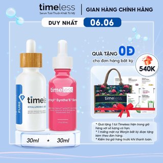 Combo Matrixyl Synthe 6 30ml & Hyaluronic Pure 30ml Cấp Ẩm Làm Mờ Vết Nhăn Hỗ Trợ Làm Chậm Quá Trình Lão Hoá
