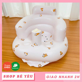 Ghế hơi cho bé 🌸 𝑭𝒓𝒆𝒆𝒔𝒉𝒊𝒑 🌸 Ghế hơi tập ngồi cho bé 9BABY mẫu Cún con