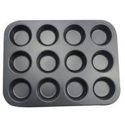 Khuôn cupcake 12  lỗ  đen