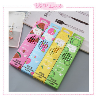Combo hộp bút chì hoa qủa 12 but vpp land