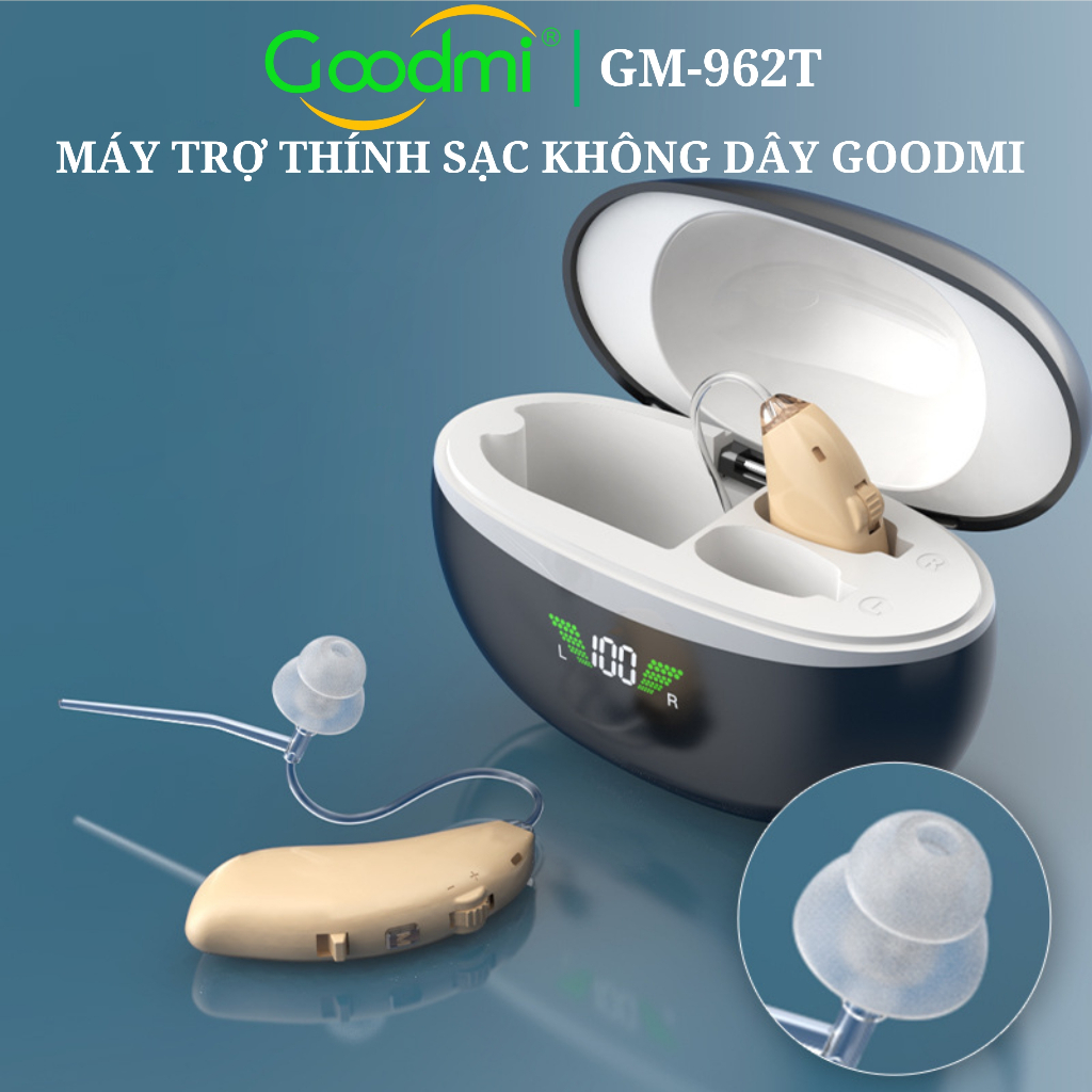 Máy Trợ Thính Không Dây Sạc Pin Đeo Vành Tai GoodMi GM-362T