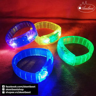 Vòng tay đèn LED 3 chế độ nháy - vòng nháy một màu - phụ kiện rave edm festival