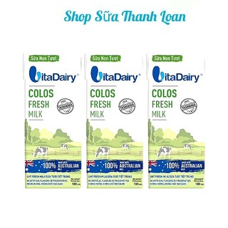 Combo 4 lốc 12 hộp sữa non tươi vitadairy 180ml.
