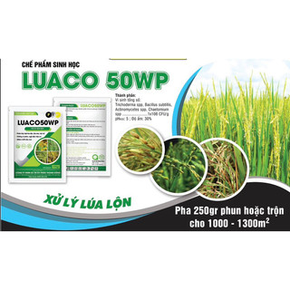 Xử lý lúa cỏ, lúa lẫn, lúa ma, hạt cỏ hiệu Luaco 50wp gói 250g