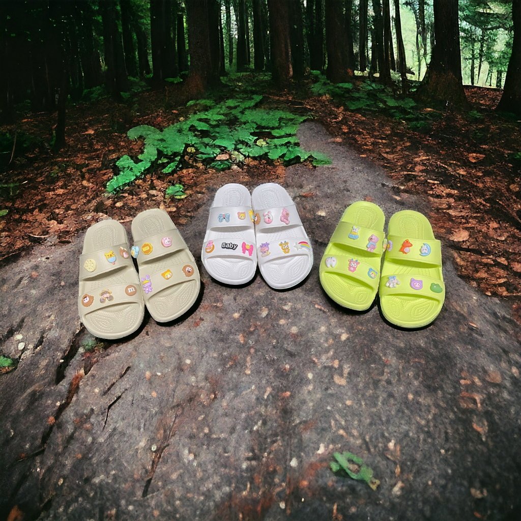 Ccs - Dép Quai Ngang 2 Quai Classic Nữ Nhiều Màu Chất Liệu Nhựa Cao Cấp - Tặng 10 Jibbitz - Sấu Vui Vẻ Official