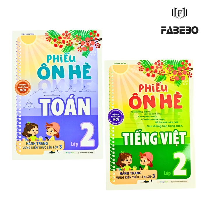 Sách - Phiếu Ôn hè lớp 2 ( Toán + Tiếng Việt ) - MegaBook