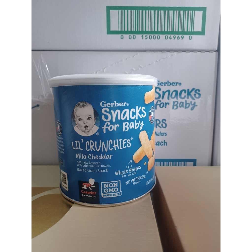 Bánh ăn dặm Nestle Gerber hộp giấy 48g - Lon & hũ nhựa 42g