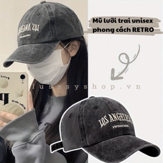  Mũ lưỡi trai Denim unisex in chữ Los Angeless phong cách RETRO siêu cá tính 