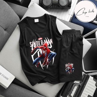 8-40kg Đồ bộ bé trai SAM kids quần áo bé trai ba lỗ quần đùi lửng SPIDER MAN có size đại mặc mát mùa hè