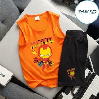 8-40kg Đồ bộ bé trai SAM kids quần áo bé trai ba lỗ quần đùi lửng có size đại mặc mát mùa hè