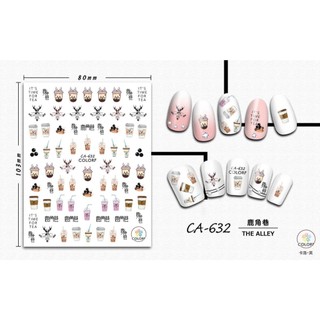 Sticker & Decal dán móng tay đồ uống