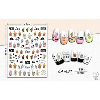 Sticker & Decal dán móng tay đồ uống