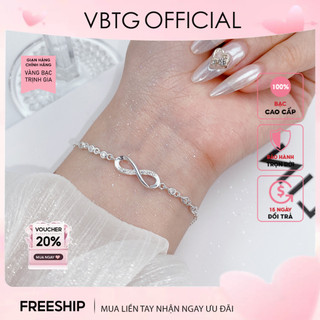 Lắc tay bạc vbtg vô cực hiện đại - vòng tay bạc s925 vbtg2167