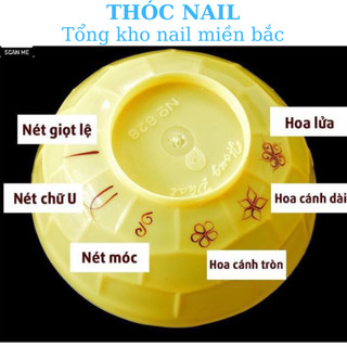 bát vàng vẽ mẫu chuyên dụng cho thợ nail bộ môn cơ bản vẽ