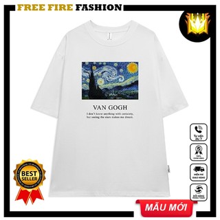 Áo thun Van GoGh, Áo thun basic hình in cực đẹp, 2 màu đen, trắng