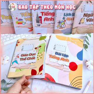 Giấy bao tập, bao vở theo môn học, giấy bọc vở, bìa bao tập học sinh, sinh viên a5, b5.