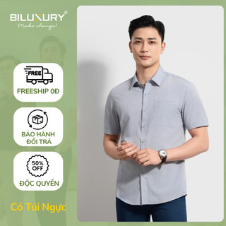 Sơ Mi Ngắn Tay 8SMCB427 CÓ TÚI NGỰC, Chất Liệu Vải Bamboo Kháng Khuẩn, Chống Tia Uv, Mềm Mại