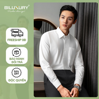 Áo Sơ Mi Dài Tay Knit Nhật 7SMDB303TRK Biluxury Chống Nhăn, Chống Tia Cực Tím, Kháng Khuẩn Vượt Trội