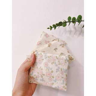 Ví Mini vải Muslin hoa handmade (đựng vừa thẻ)