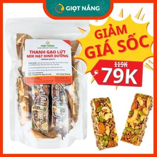Thanh gạo lứt ngũ cốc mix hạt rong biển giảm cân ăn kiêng thêm hạt macca nhiều dinh dưỡng từ NÔNG SẢN GIỌT NẮNG