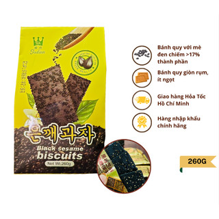 Bánh Quy Mè Đen Black Sesame Biscuits Godinn Bịch 260gram