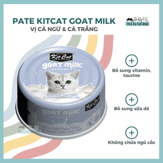 [Lon 70g] Pate cho mèo Kitcat Goat Milk DATE CUỐI T7/2025