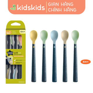 Thìa ăn dặm tommee tippee softee, cho bé từ 4 tháng - set 5 thìa, tách lẻ