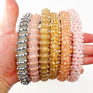 [CAO CẤP] Cài tóc pha lê handmade cao cấp bảng rộng - bờm tóc đính đá