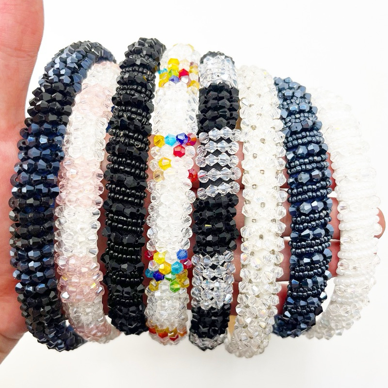 [CAO CẤP] Cài tóc pha lê handmade cao cấp bảng rộng - bờm tóc đính đá