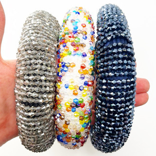 [CAO CẤP] Cài tóc pha lê handmade cao cấp bảng rộng - bờm tóc đính đá