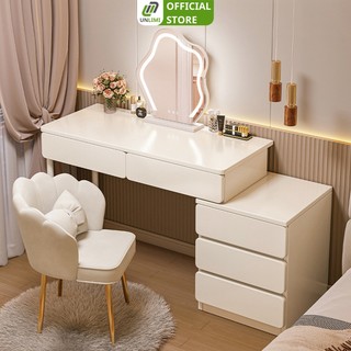 Bàn trang điểm kèm tủ đựng đồ gỗ MDF kết hợp khung sắt chắc chắn thương hiệu UNLIMI - GM142